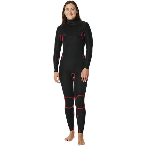 2025 Rip Curl Dame Dawn Patrol Performance 5/3mm Våddragt Chest Zip 152WFS - Black